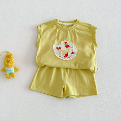 【BABY&KID】夏新作ワッペンセットアップSK105517