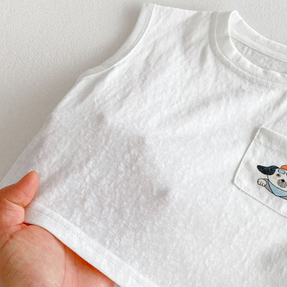 【BABY&KID】夏新作 ドッグポケットTシャツ、フルプリントショーツSK080609