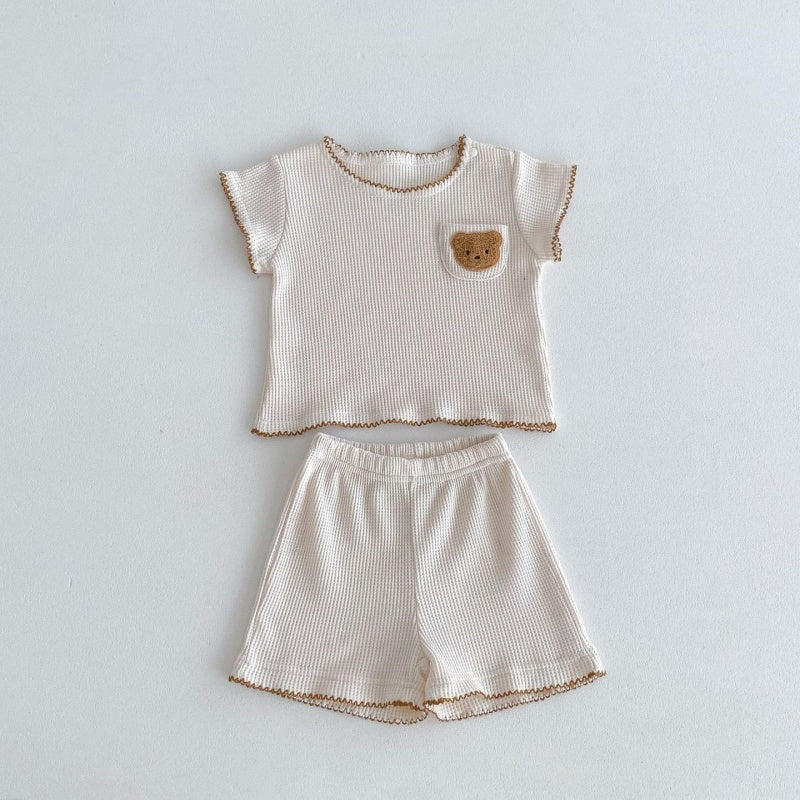 【BABY】夏新作 くま刺繍セットアップSK080305