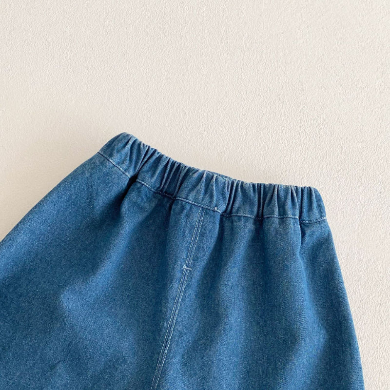 【BABY&KID】いちご刺繍ブラウス、いちごデニムパンツSK100319