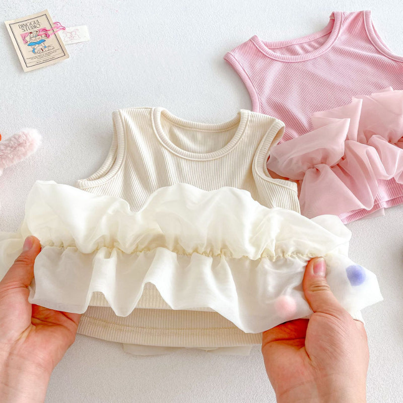 【BABY&KID】夏新作 スイートノースリーブトップス、デニムパンツSK080616