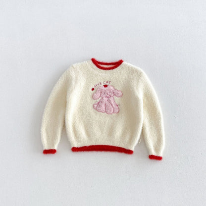 【BABY&KID】冬新作カートゥーン刺繍ニットSK108512