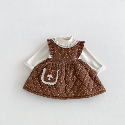 【BABY&KID】きのこ刺繍ワンピース、ロングパンツ、アウター、、トップスSK108115