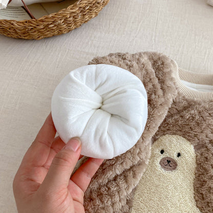 【BABY】ポンポンキルティング裏起毛カバーオールSK102929