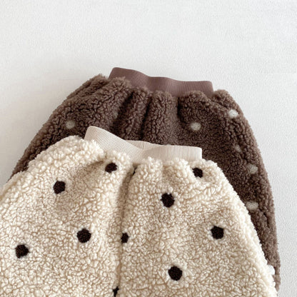 【BABY&KID】冬新作韓国風ドットあったかパンツSK103024