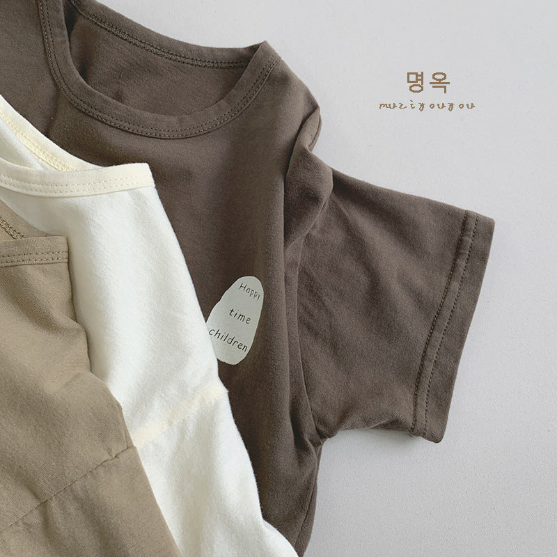 【BABY&KID】夏新作 英字がプリントされたTシャツSK080813