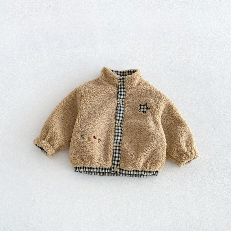 【BABY&KID】冬新作リバーシブル厚手ジャケット、折り返しパンツSK107715