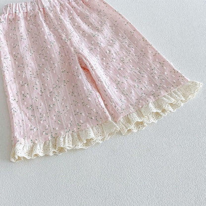 【BABY&KID】夏新作フリルスリーブ小花柄セットアップSK105604