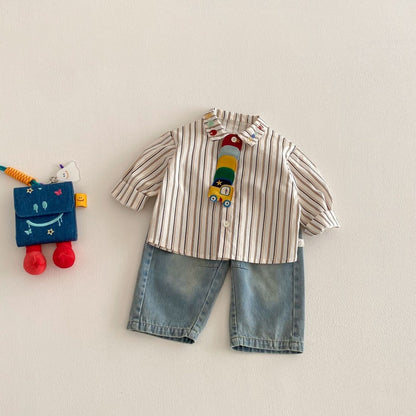 【BABY&KID】くるま柄ロンT、シャツ、サロペットSK104125