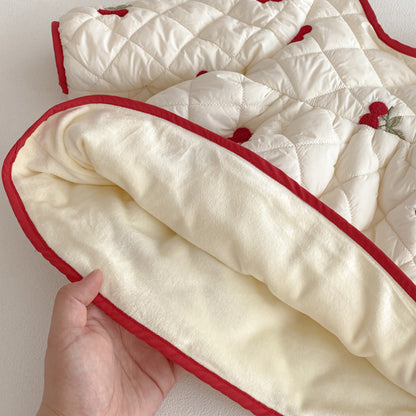 【BABY&KID】冬新作さくらんぼ中綿ワンピースSK103029