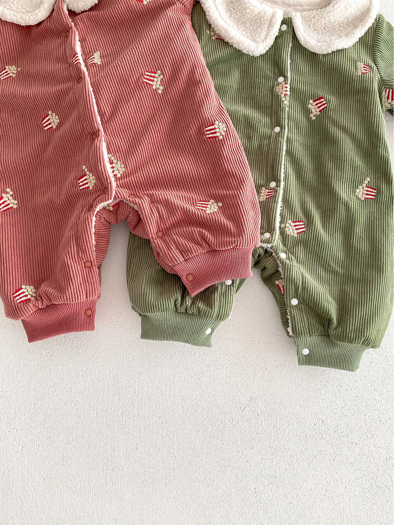 【BABY&KID】ナチュラルコーデュロイ暖かいロンパースSK022303