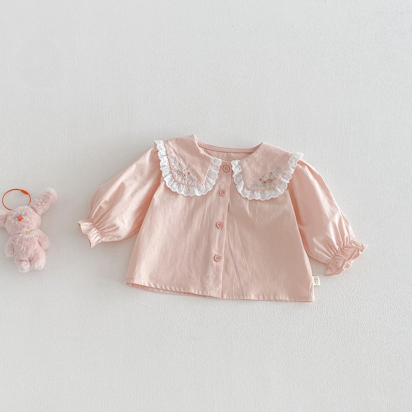 【BABY&KID】レース小花柄ドールカラーシャツSK103509