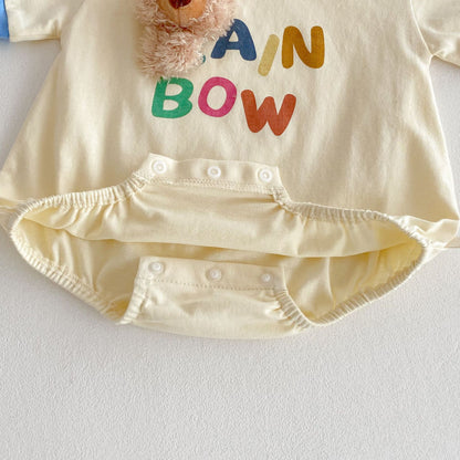 【BABY】夏新作  カラーバリBOWベアロンパース、Ｔシャツ、パンツSK061607