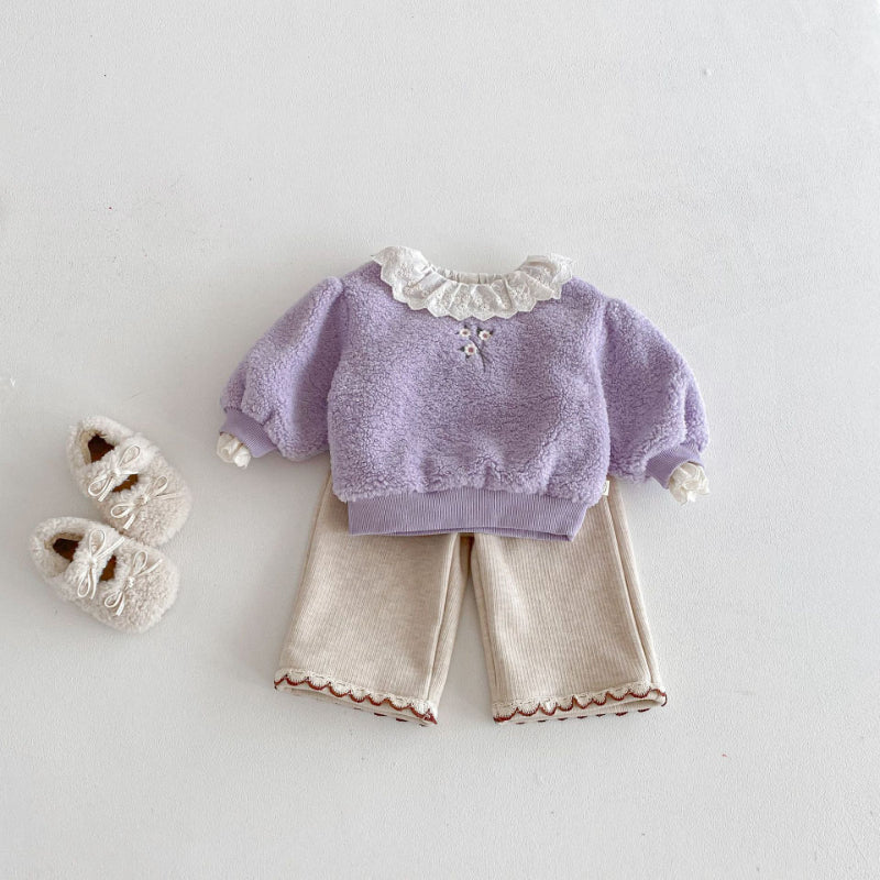 【BABY&KID】冬新作刺繍入りあったかカジュアルパンツSK103028