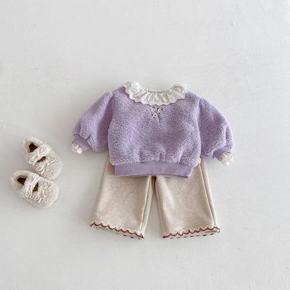 【BABY&KID】冬新作刺繍入りあったかカジュアルパンツSK103028