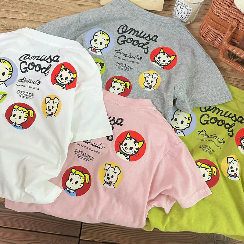 【BABY&KID】夏新作 カートゥーンプリントTシャツSK080801