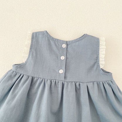 【BABY&KID】夏新作 韓国風花刺繍セットアップ、ワンピースSK104931