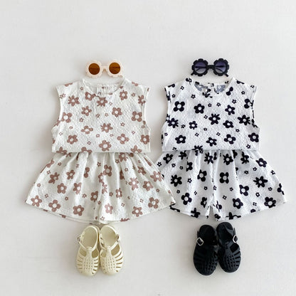 【BABY&KID】夏新作 フラワープリントセットアップSK080209