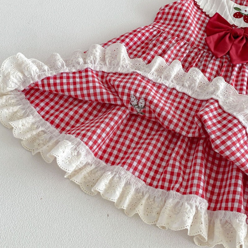 【BABY&KID】夏新作 いちごチェックワンピースSK105210
