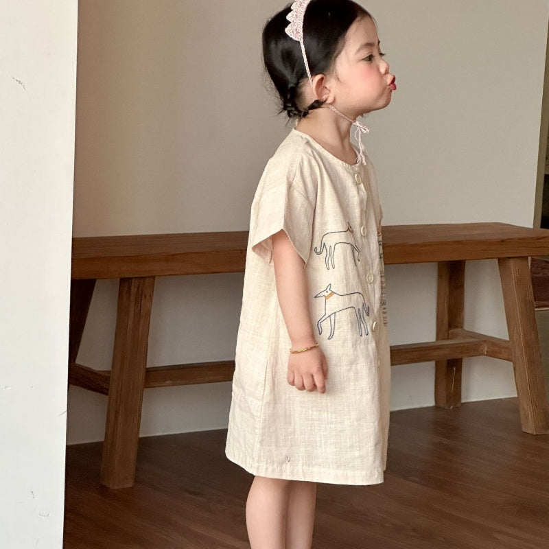 【BABY&KID】夏新作刺繍セットアップ、ワンピースSK104722