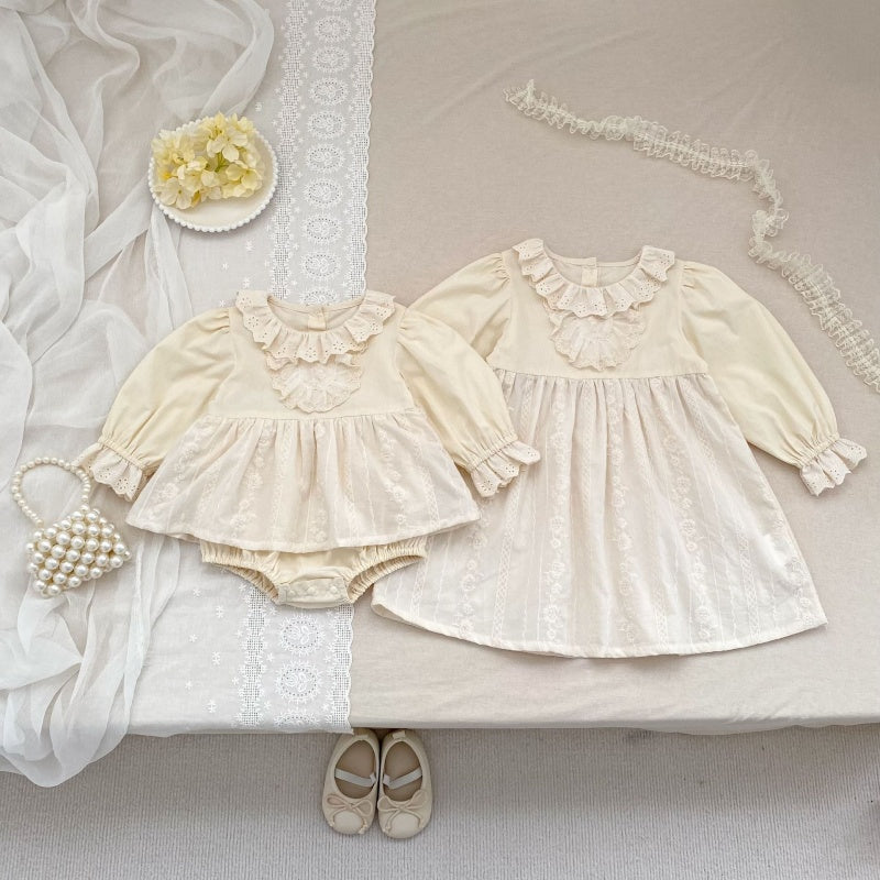 【BABY&KID】レース刺繍ロンパース、ワンピースSK107914