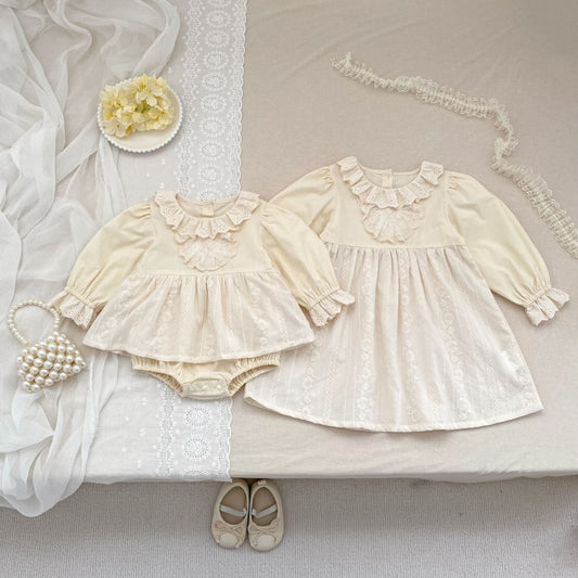 【BABY&KID】レース刺繍ロンパース、ワンピースSK107914