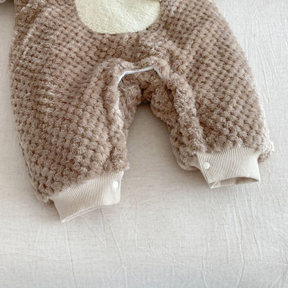 【BABY】ポンポンキルティング裏起毛カバーオールSK102929