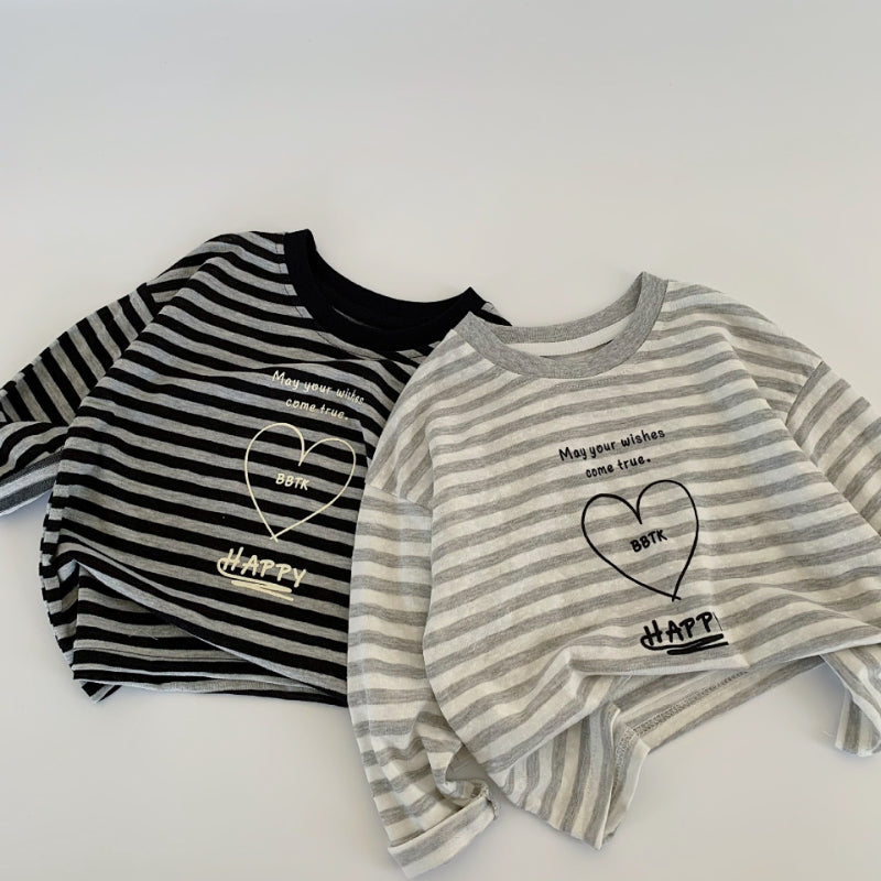 【BABY&KID】アルファベットハート長袖TシャツSK100525