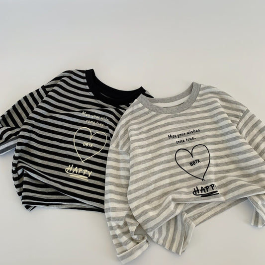 【BABY&KID】アルファベットハート長袖TシャツSK100525