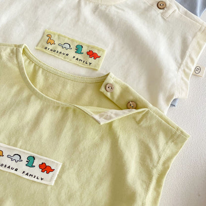 【BABY&KID】夏新作 恐竜刺繡カジュアルシャツSK072003