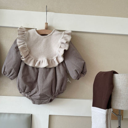 【BABY-予約限定】冬新作レトロチェックロンパースSK102230