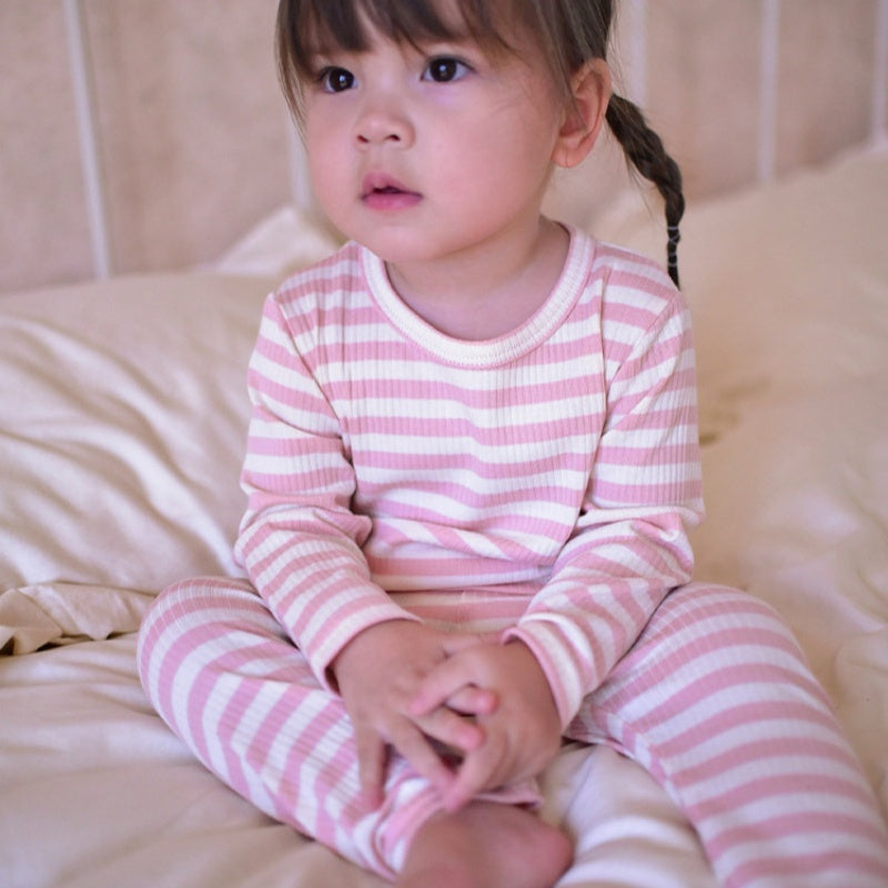 【BABY&KID】北欧風長袖ボーダーセットアップSK101330