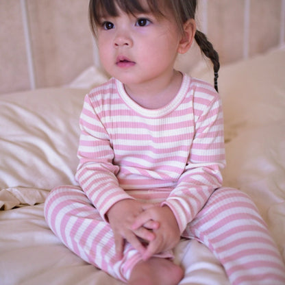【BABY&KID】北欧風長袖ボーダーセットアップSK101330