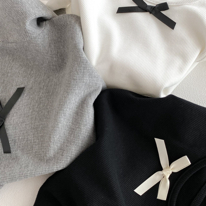【BABY】韓国風蝶結び長袖TシャツSK100323