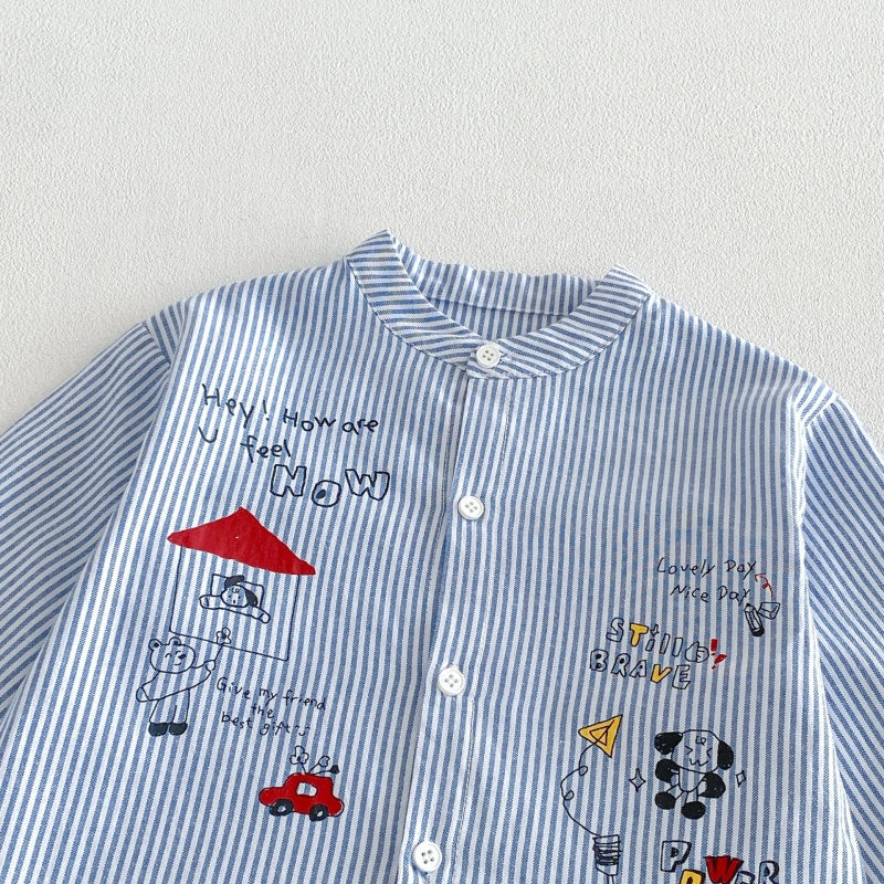 【BABY&KID】カートゥーンプリントシャツ、カジュアルパンツSK107216