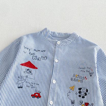 【BABY&KID】カートゥーンプリントシャツ、カジュアルパンツSK107216