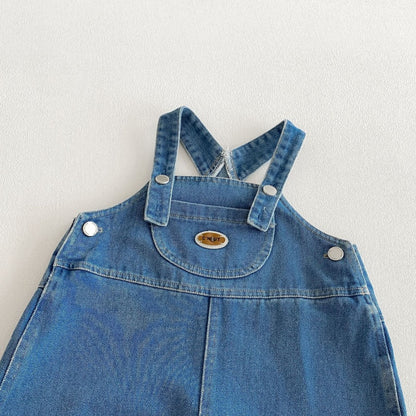 【BABY&KID】無地サロペット、ワッペンチェックシャツSK106613