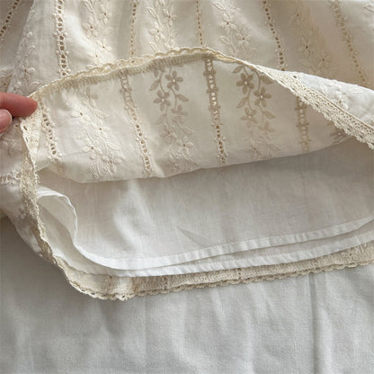 【BABY&KID】刺繍ラウンドカラーブラウスSK101446