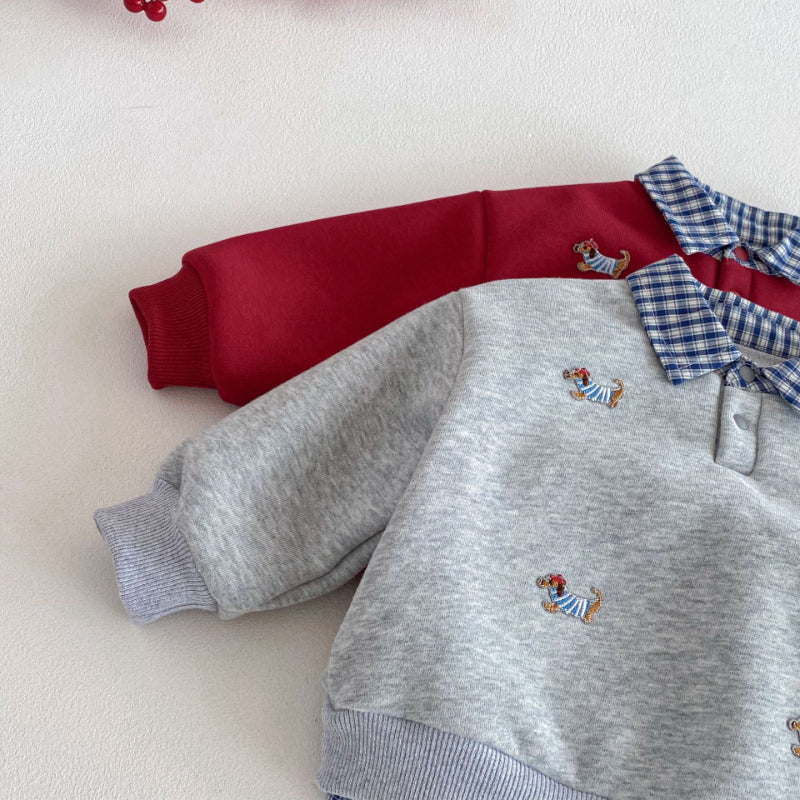 【BABY&KID】冬新作フリルカラーあったかトレーナーSK103032