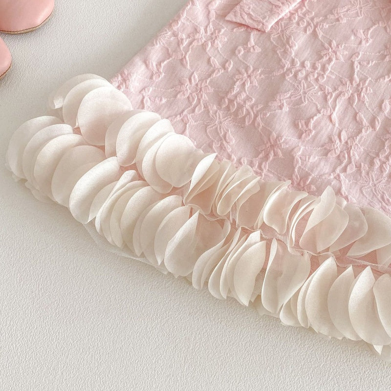 【BABY&KID】ジャカード蝶結びノースリーブワンピースSK104319