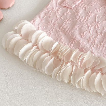 【BABY&KID】ジャカード蝶結びノースリーブワンピースSK104319