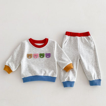 【BABY&KID】カラーベアー可愛いセットアップSK032201