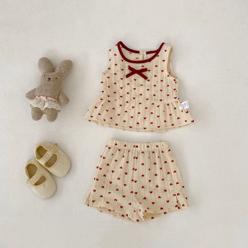【BABY&KID】夏新作ハートセットアップSK105414