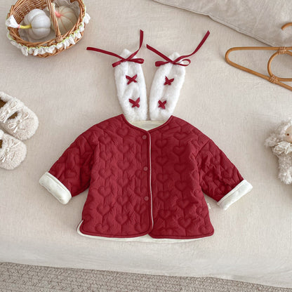 【BABY&KID】冬新作大きな耳付き中綿アウターSK102522