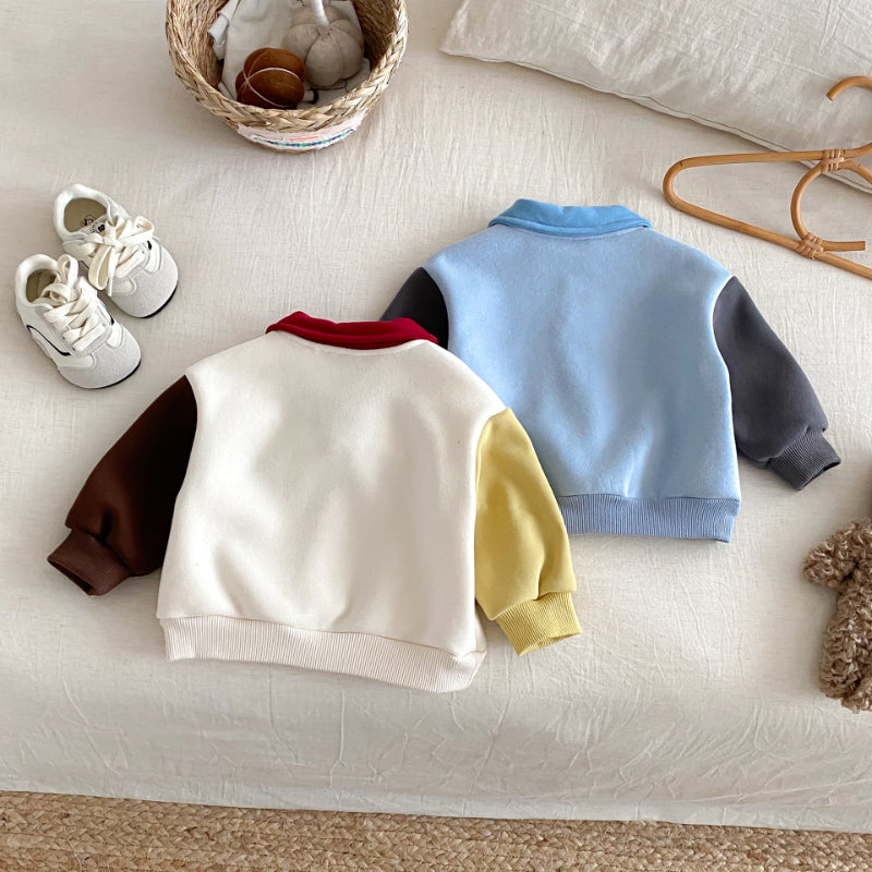 【BABY&KID】冬新作配色裏起毛スウェットSK102518