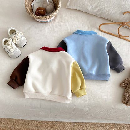 【BABY&KID】冬新作配色裏起毛スウェットSK102518