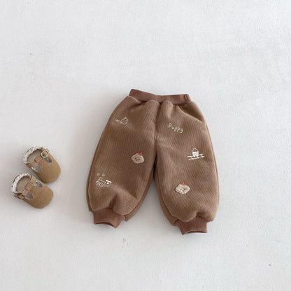 【BABY&KID】冬新作らくがき風あったかパンツSK103027