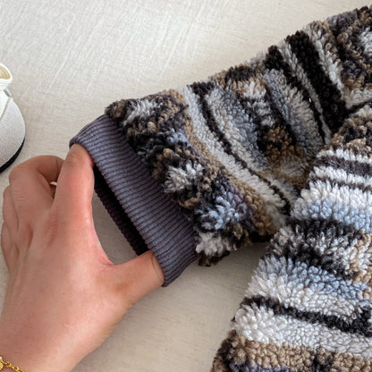 【BABY】レトロフード裏起毛カバーオールSK102927