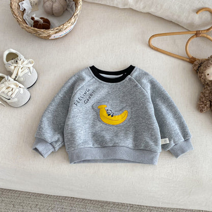 【BABY&KID】冬新作 カートゥーン裏起毛セットアップSK102015