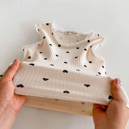 【BABY&KID】夏新作 レースハートセットアップSK080210